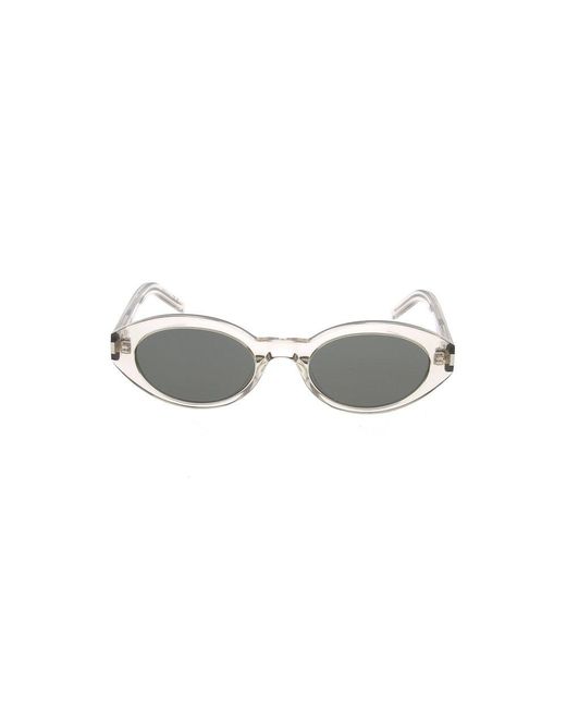 Saint Laurent Black Oval Frame Sunglasses