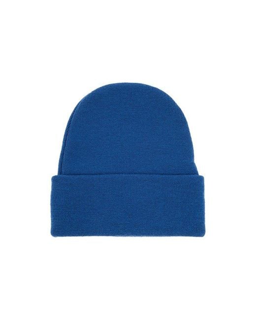 Gucci Blue Logo-embossed Wool Beanie for men