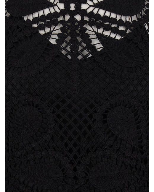 Ba&sh Black Grace' Crewneck Midi Dress