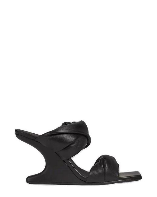 Rick Owens Cantilever Open-Toe Sandals in Black | Lyst