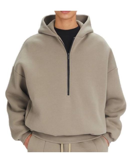 FEAR OF GOD THE ETERNAL HALF ZIP HOODIE DUSTY BEIGE フーディ Eternal Half Zip Hoodie in Dusty Beige | Fear of God ETERNAL