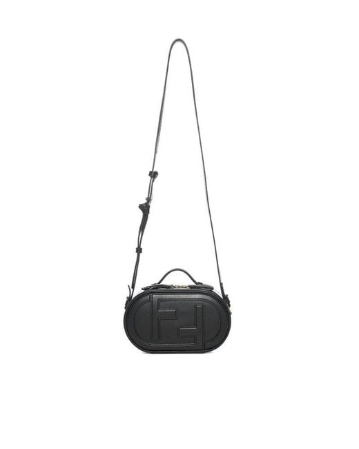 Fendi Leather O'lock Mini Camera Bag in Black | Lyst UK
