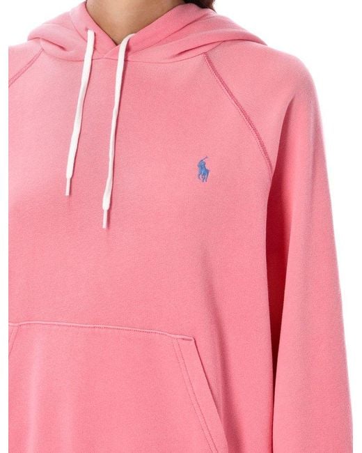 Polo Ralph Lauren Pink Hoodie Washed