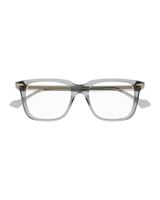 Gucci Black Rectangular Frame Glasses for men