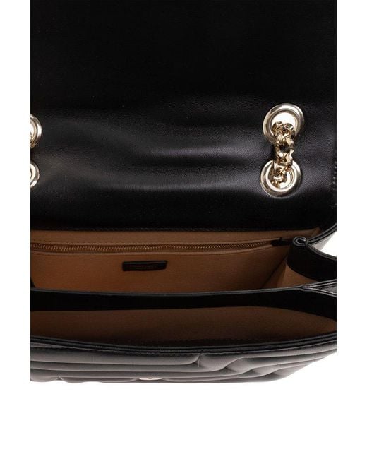 Jimmy Choo Black Leather Avenue Soft Shoulder Bag
