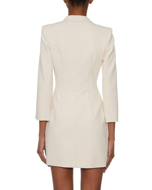 Elisabetta Franchi Double breasted Tailored Blazer Dress in Natural Lyst Canada