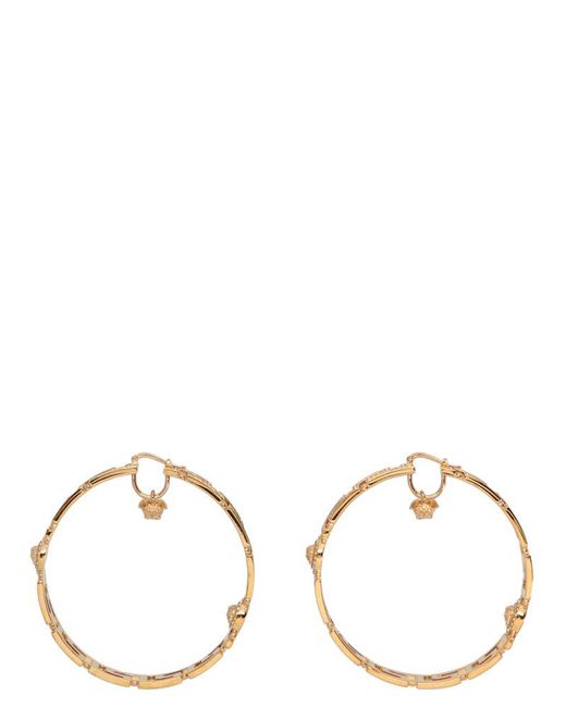 Versace Medusa Detailed Hoop Earrings in Gold (Metallic) Lyst Canada