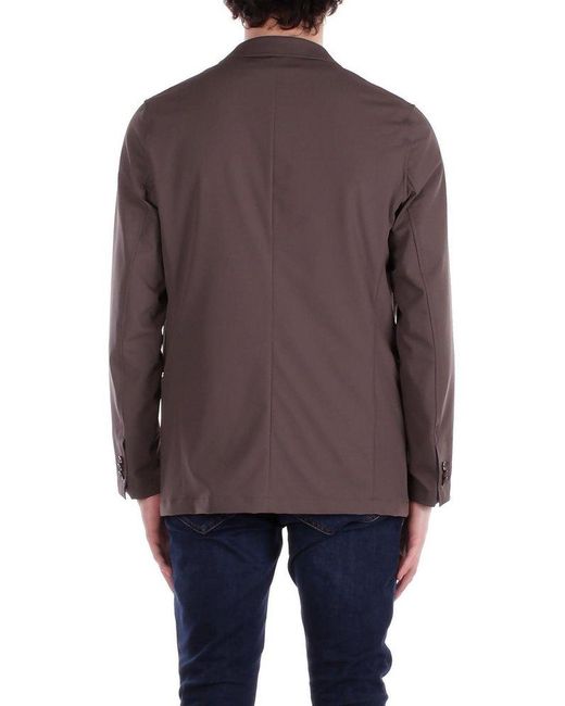 Emporio Armani Brown Travel Essentials Single-Breasted Blazer for men