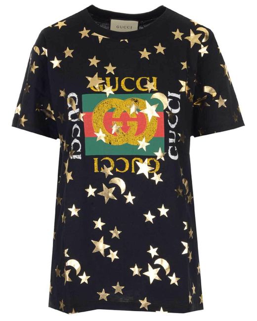 Gucci Black Stars Printed T-shirt