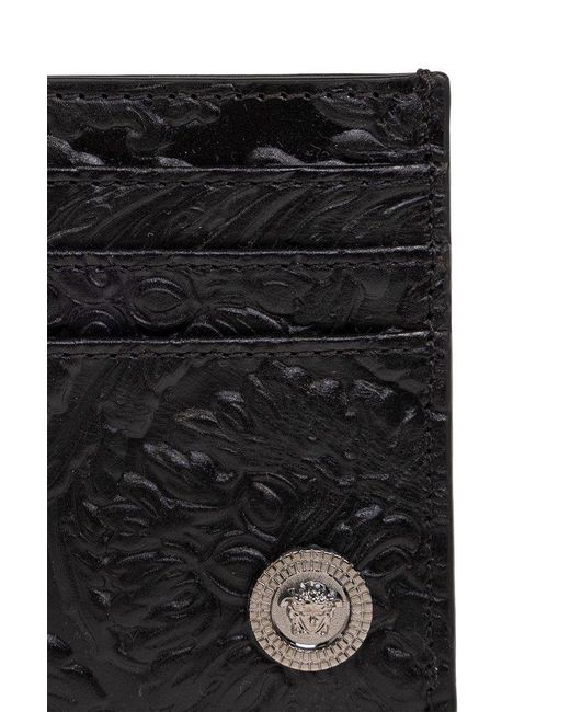 Versace Black Wallet With Logo, for men