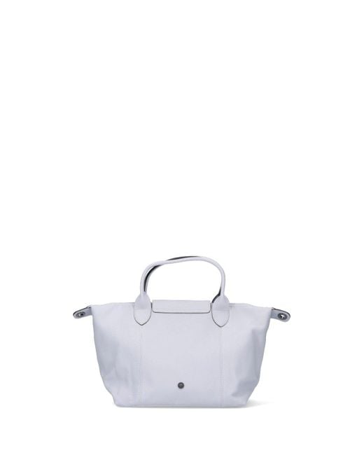 Longchamp Leather Le Pliage Cuir Top Handle Bag in Grey (Gray) - Save 56% -  Lyst