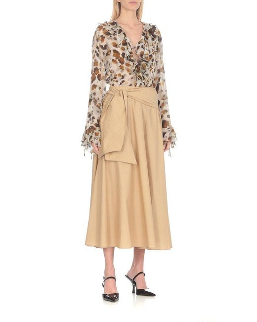 MSGM Natural Skirts Beige