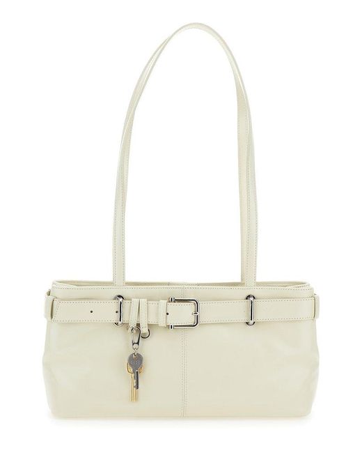OSOI White Magnetic Fastened Shoulder Bag