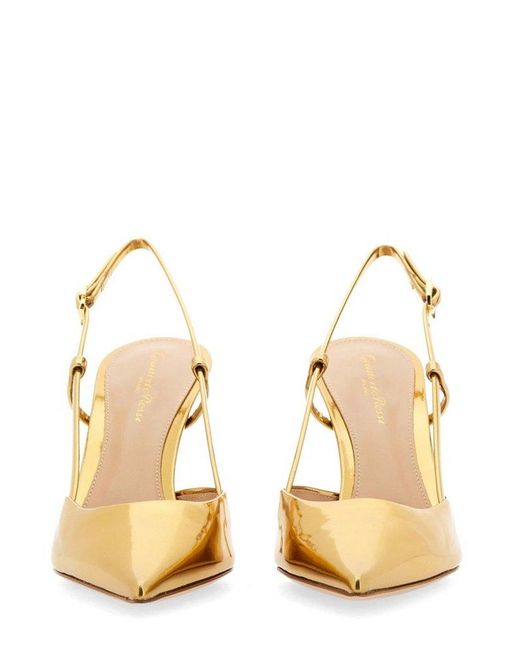 Gianvito Rossi Metallic Slingback Elevate Pumps
