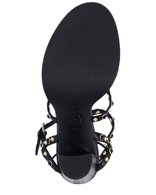 Ash Black Stud-embellished Sandals