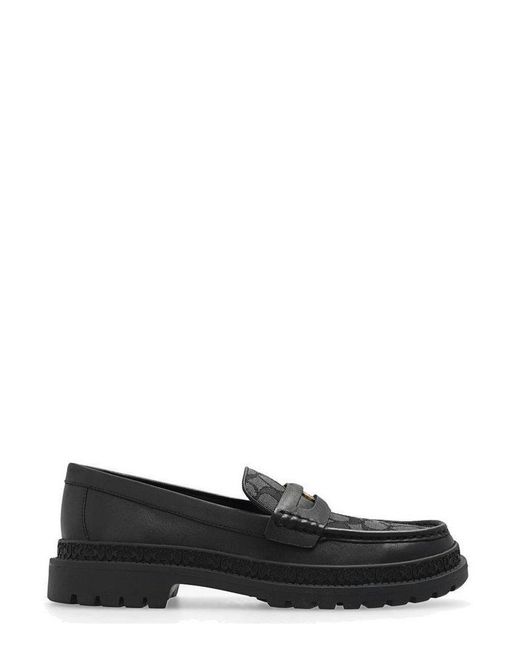 COACH Signature Jacquard Loafers in Black for Men Lyst Canada