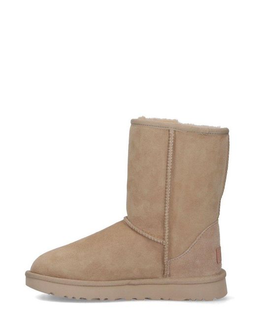Ugg Brown Classic Short Ii Round Toe Boots
