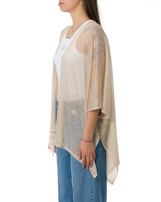 Liu Jo White Knitted Poncho