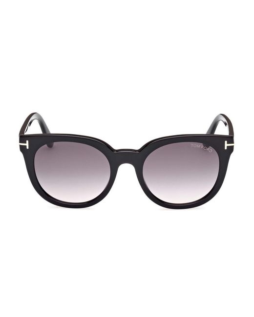 Tom Ford Black Round Frame Sunglasses