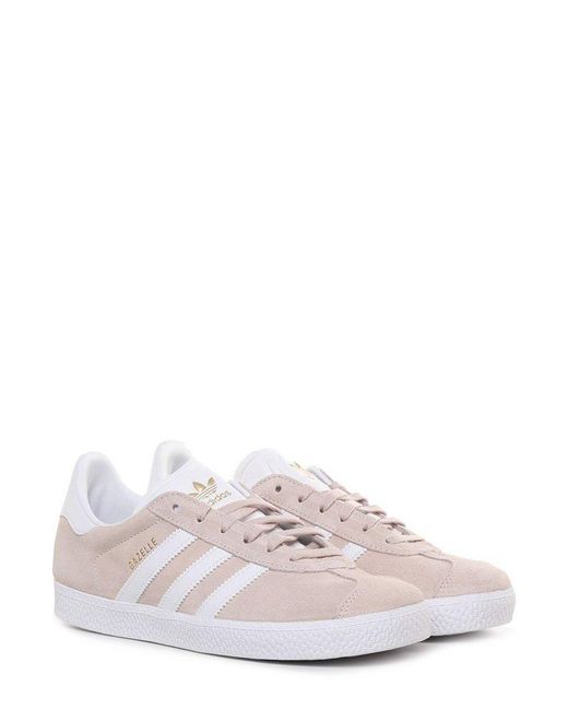 Adidas Originals Pink Gazelle Side Stripe Detailed Sneakers
