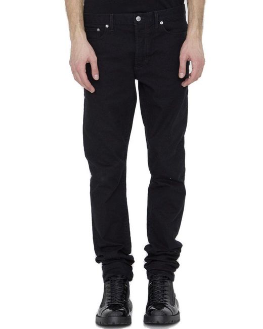 Dior Black Logo Patch Straight Leg Jeans for men