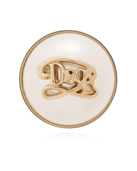 DSquared² Natural Logo Plaque Clip-on Earrings