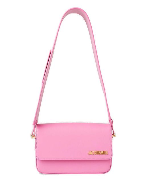 Jacquemus Leather Le Carinu Flap Shoulder Bag in Pink - Lyst