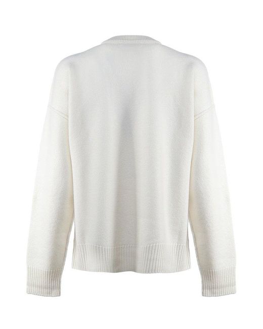 AMI White "ami De Coeur" Sweater for men