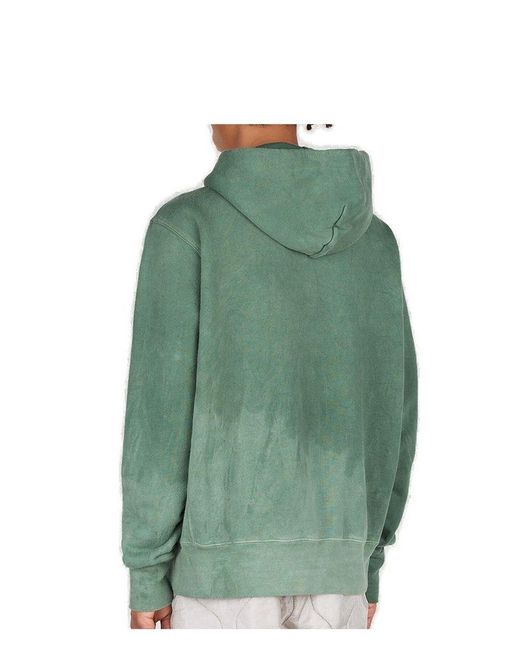 NOTSONORMAL Green Splashed Zip-Up Hoodie