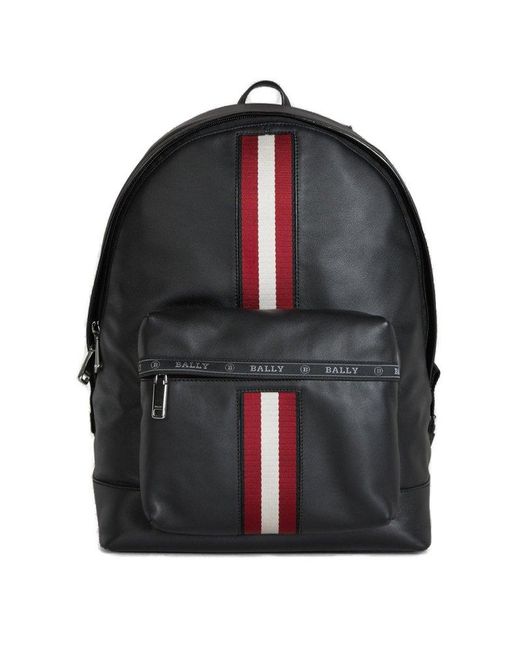 Bally Leather Harper Logo Detailed Backpack in Black for Men | Lyst UK