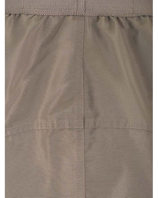 Rick Owens Gray Pillar Cady High-Waist Maxi Skirt