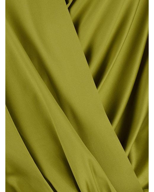 Dries Van Noten Green 'Camiel' Shirt With V-Neck On The Front And Drap
