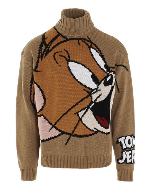 Gcds Natural Tom And Jerry Knit Sweater for men