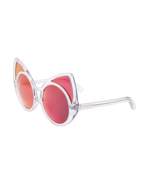 Linda Farrow Purple X Khaleda And Fahad Cat Eye Frame Sunglasses