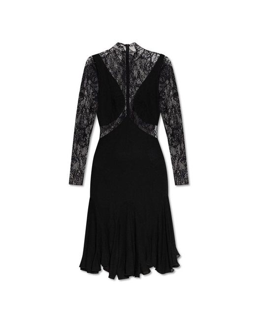Givenchy Black Dress With Lace Inserts