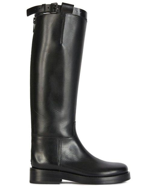 Ann Demeulemeester Buckle Detailed Riding Boots in Black Lyst