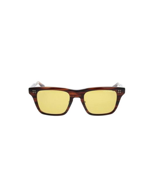 Dita Eyewear Black Square Frame Sunglasses for men