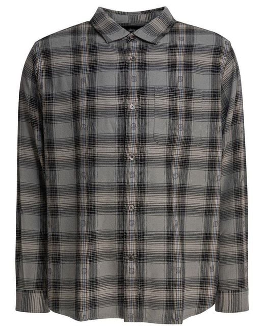 Stussy Black Motif Plaid Shirt for men
