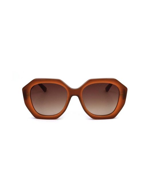 Karl Lagerfeld Brown Square Frame Sunglasses