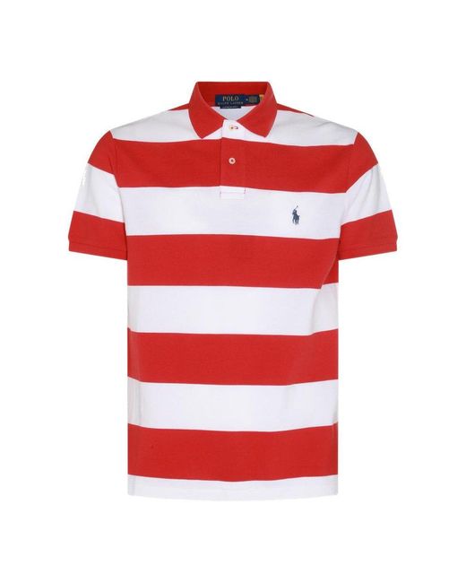 Polo Ralph Lauren Red And Cotton Polo Shirt for men