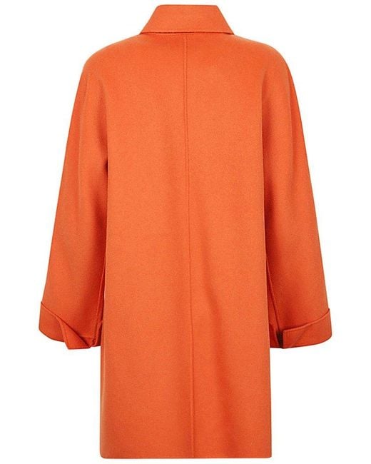 Weekend by Maxmara Orange Single-breasted Long-sleeved Coat