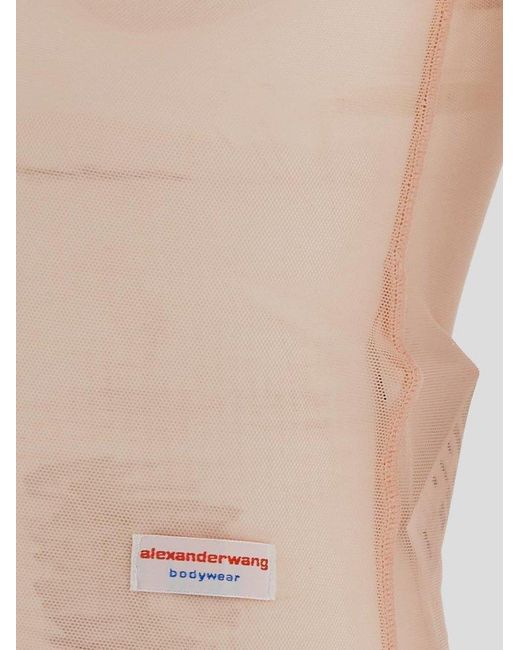 Alexander Wang White Bodycon Semi-Sheer Long-Sleeved Top