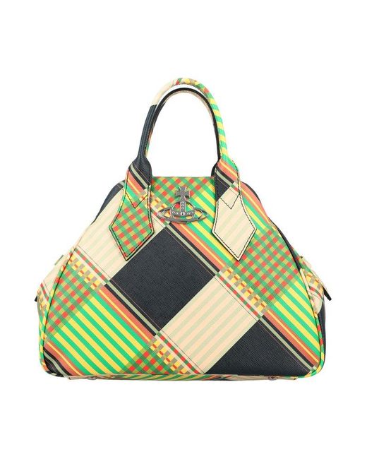 Vivienne Westwood Green Yasmine Medium Top Handle Bag