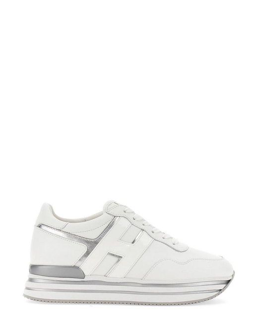 Hogan White Interactive Low-Top Sneakers