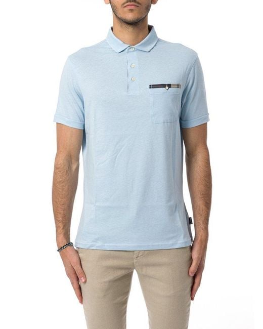 Barbour Blue Pocket-detailed Polo Shirt for men