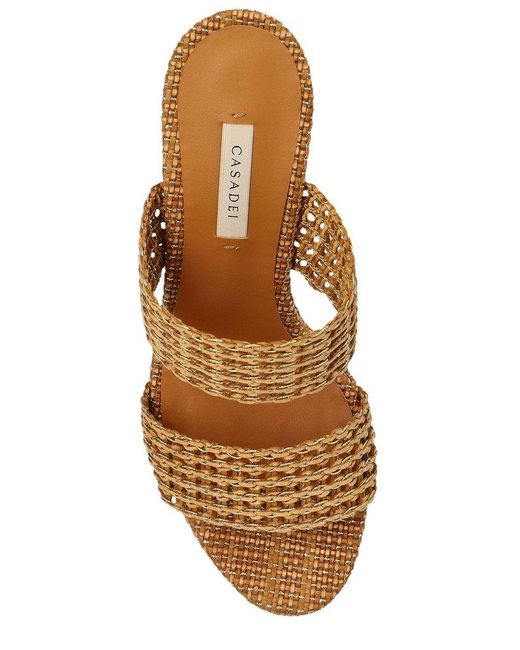Casadei Brown Goldeneye Isa Platform Sandals