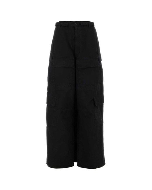 Balenciaga Apron Cargo Pants Skirt in Black | Lyst