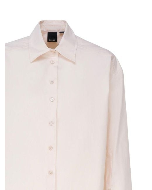 Pinko White Eden Cotton Shirt