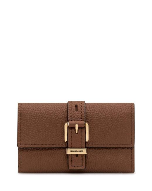 MICHAEL Michael Kors Brown Nolita Md Trifold Wallet