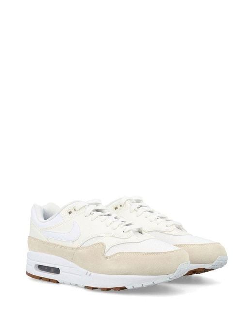 Nike White Air Max 1 Sc Panelled Low-top Sneakers